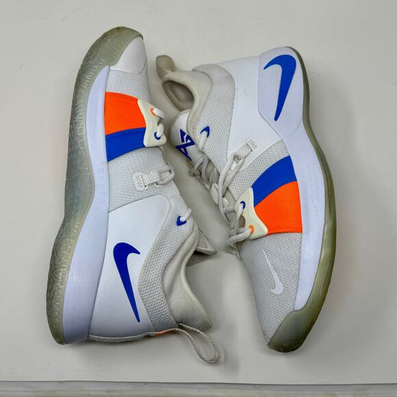 Nike PG2 'The Bait' Paul George Mens Sz 13 OKC White Blue Basketball Shoes S1537 - Picture 12 of 16